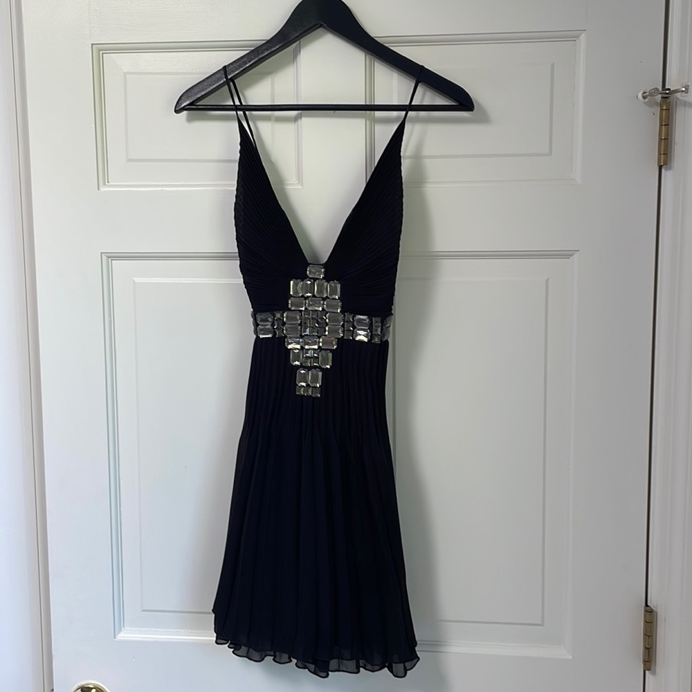 Black Just Cavalli mini dress.